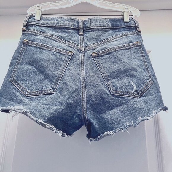 Abercrombie & Fitch-The Moms Short High Rise Denim/Jean Shorts-Sz 2/26-Distress - Picture 10 of 13